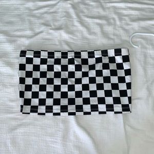 Checkered Tube Top